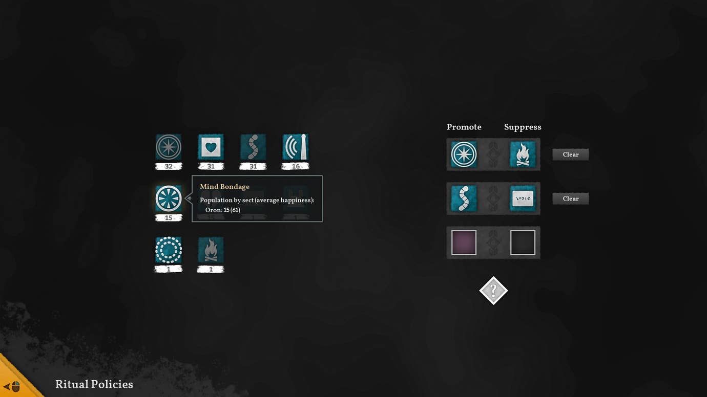 The traits of an AI in High Strategy, including a